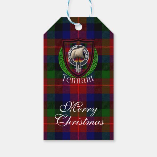 Tennant Scottish Clan Tartan & Crest ギフトタグ (正面)