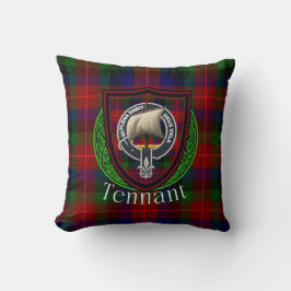 Tennant Scottish Clan Tartan & Crest クッション