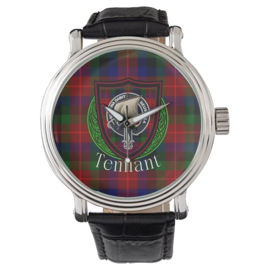 Tennant Scottish Clan Tartan & Crest 腕時計 (正面)