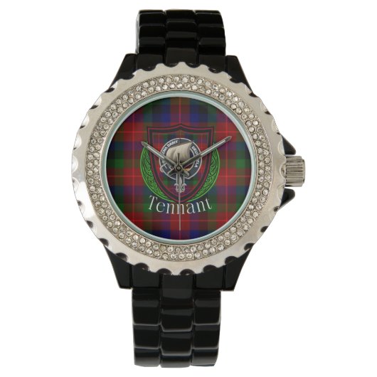 Tennant Scottish Clan Tartan & Crest 腕時計 (正面)