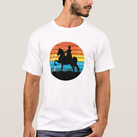  Tennesse Walking Horse American Saddlebred Retro  Tシャツ (正面)