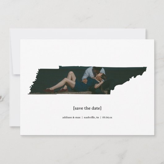 Tennessee日付の写真カードを保存 セーブザデート (正面)