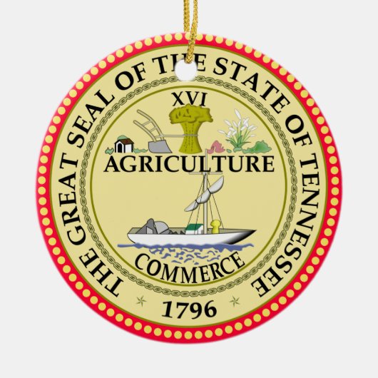 Tennessee*のクリスマスのオーナメント セラミックオーナメント (正面)