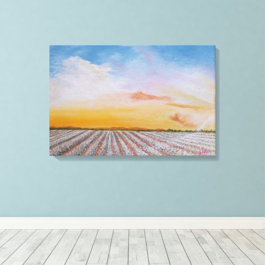 Tennessee Cotton Field Canvas Print キャンバスプリント (インサイチュ (ウッドフロア))