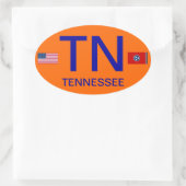 Tennessee* European-Style Bumper Sticker 楕円形シール (バッグ)