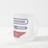 TENNESSEE MAP, TENNESSEE, USA. SAMER BRASIL フロストグラスマグカップ (正面右)