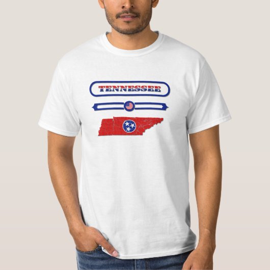 TENNESSEE MAP, TENNESSEE, USA. SAMER BRASIL Tシャツ (正面)