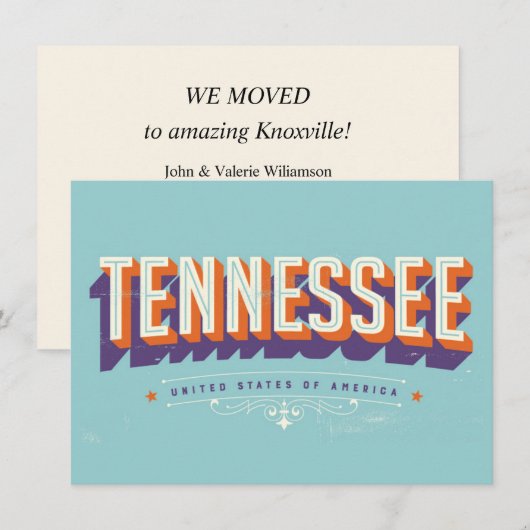 Tennessee Moving Address Card (正面/裏面)