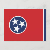 Tennessee State Flag Three Stars Blue Circle ポストカード (正面)