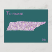 Tennessee State Flower Collage Map ポストカード (正面)