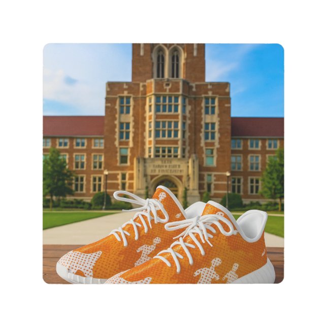 Tennessee university camo snekers shoes メタルプリント (正面)