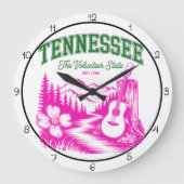 Tennessee Volunteer State Guitar ラージ壁時計 (正面)