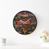 Tennessee Volunteer StateNashville Music City ラージ壁時計 (ホーム)