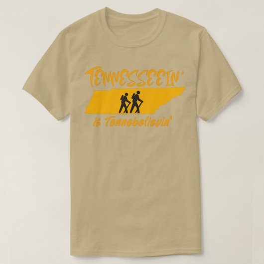 Tennesseein is Tennebelievin Hike Tennessee 1 Tシャツ (デザイン正面)