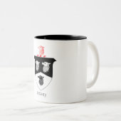 Tenneyの家紋が付いている11 0zマグ ツートーンマグカップ (正面右)