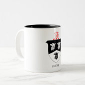 Tenneyの家紋が付いている11 0zマグ ツートーンマグカップ (正面左)