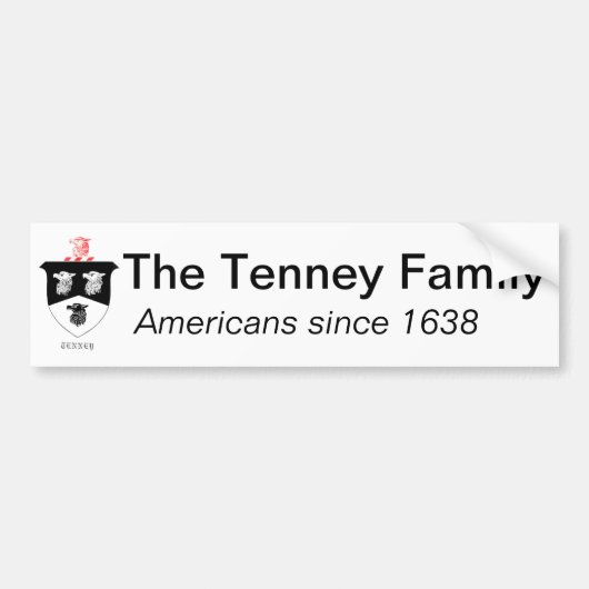 Tenney家族のバンパーステッカー バンパーステッカー (正面)