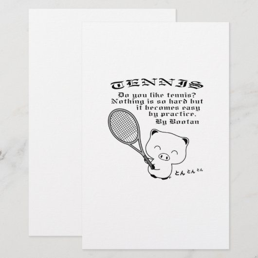 Tennis 便箋 (正面/裏面)