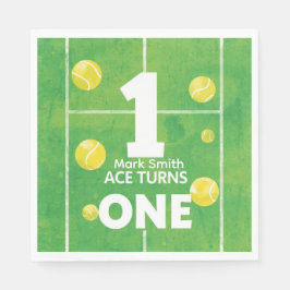 Tennis 1st Birthday on court スタンダードランチョンナプキン