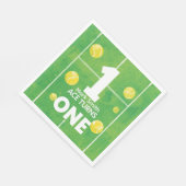 Tennis 1st Birthday on court スタンダードランチョンナプキン (角)