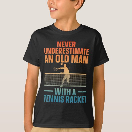Tennis Art For Men Grandpa Tennis Lover Tennis Pla Tシャツ (正面)