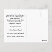 Tennis Baby Shower for Baby Boy Blue themed ポストカード (裏面)