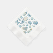 Tennis Baby Shower for Baby Boy Blue themed 縁ありカクテルナプキン (角)