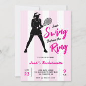 Tennis Bacheloretette Last Swing Before the Ring 招待状 (正面)