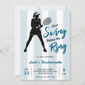 Tennis Bacheloretette Last Swing Before the Ring 招待状 (正面)
