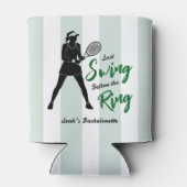 Tennis Bachelorette Last Swing Before the Ring 缶クーラー (裏面)