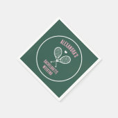 Tennis Bachelorette party preppy green スタンダードカクテルナプキン (角)