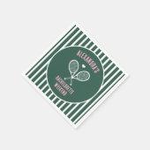 Tennis Bachelorette party preppy green スタンダードカクテルナプキン (角)