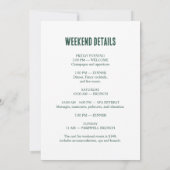 Tennis Bachelorette party preppy green 招待状 (裏面)