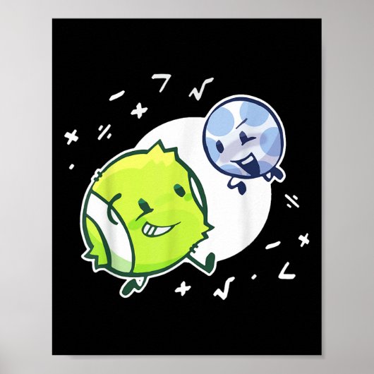 Tennis Ball And Golf Ball Duo Math T-shirt.png  ポスター (正面)