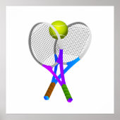 Tennis Ball and Rackets ポスター (正面)