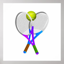 Tennis Ball and Rackets ポスター