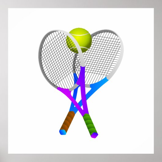 Tennis Ball and Rackets ポスター (正面)