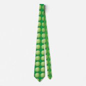 Tennis Ball Art Pattern Green Tie ネクタイ (正面)