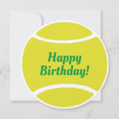 Tennis ball card: Happy Birthday! -text changeable (正面)