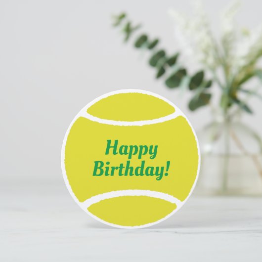 Tennis ball card: Happy Birthday! -text changeable (スタンド正面)