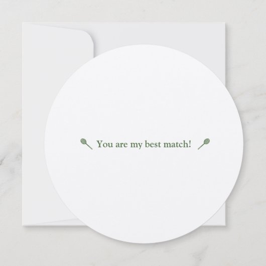 Tennis ball card: Happy Birthday! -text changeable (裏面)