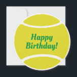 Tennis ball card: Happy Birthday! -text changeable<br><div class="desc">Tennis ball card: Happy Birthday! You are my best match! Text changeable. Perfect for tenis lovers. Edit message to make your own card for tennis enthusiast!</div>