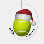 Tennis Ball Christmas セラミックオーナメント (左)