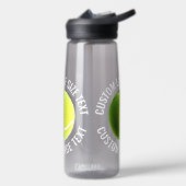 Tennis Ball Custom Personalized Large Text 25 oz. ウォーターボトル (左面)
