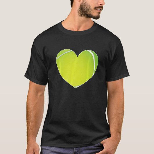 Tennis Ball Heart Valentine's Day For Tennis Tシャツ (正面)