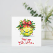 Tennis Ball Merry Christmas Holiday  シーズンカード (スタンド正面)