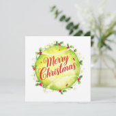 Tennis Ball Merry Christmas Holiday  シーズンカード (スタンド正面)