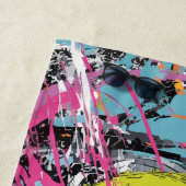 Tennis Ball Pop Art Splash Illustration ビーチタオル (インサイチュ)