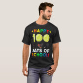 Tennis Ball Sport I Kicked 100 Days of School Teac Tシャツ (正面フル)