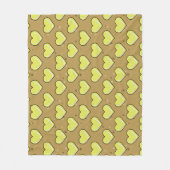 Tennis Ball Texture In Heart Shape - Pattern フリースブランケット (正面)